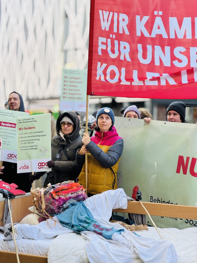 politisch mitmachen Wien Demo Gewerkschaft